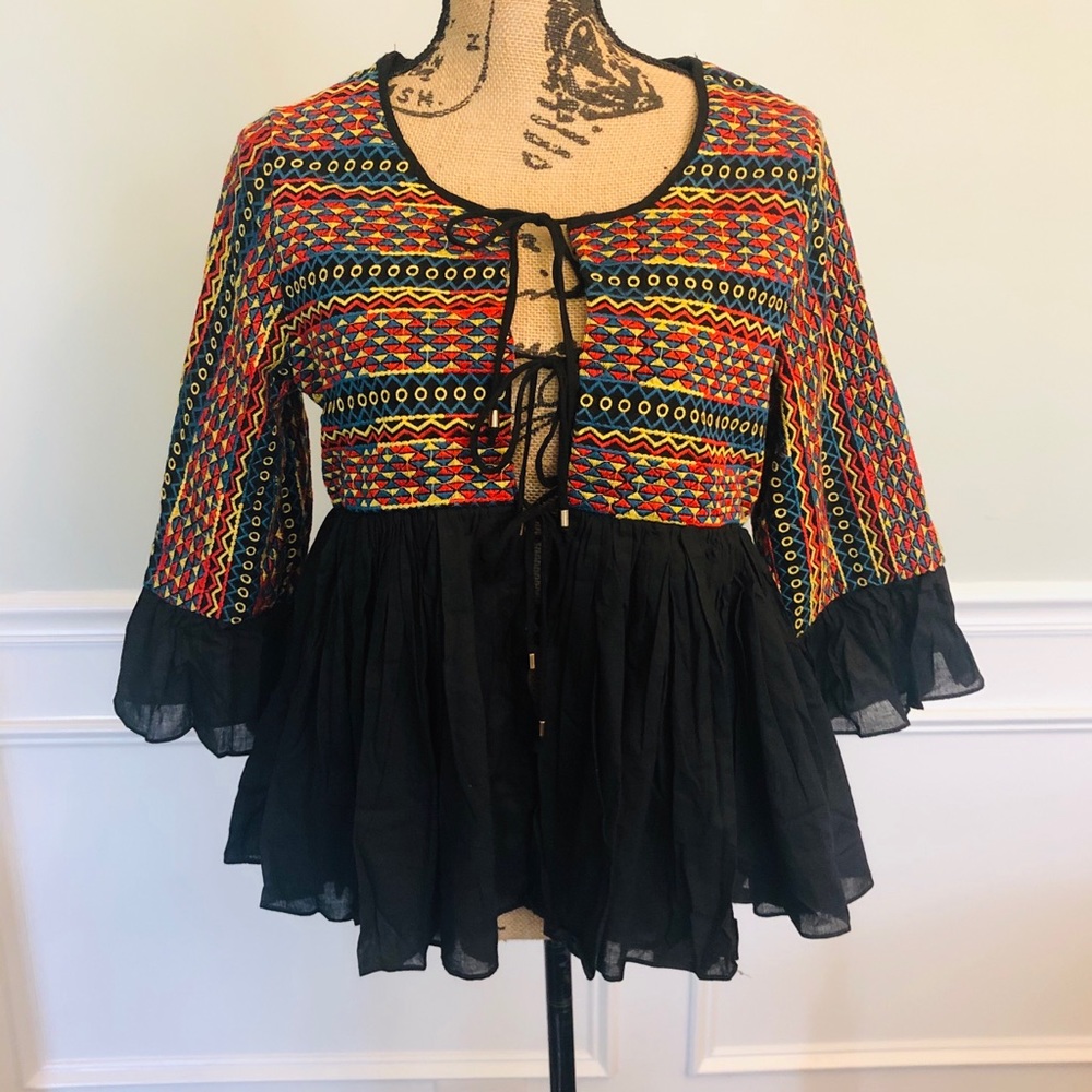 Easel Cottage-Core style front tier cardigan Med